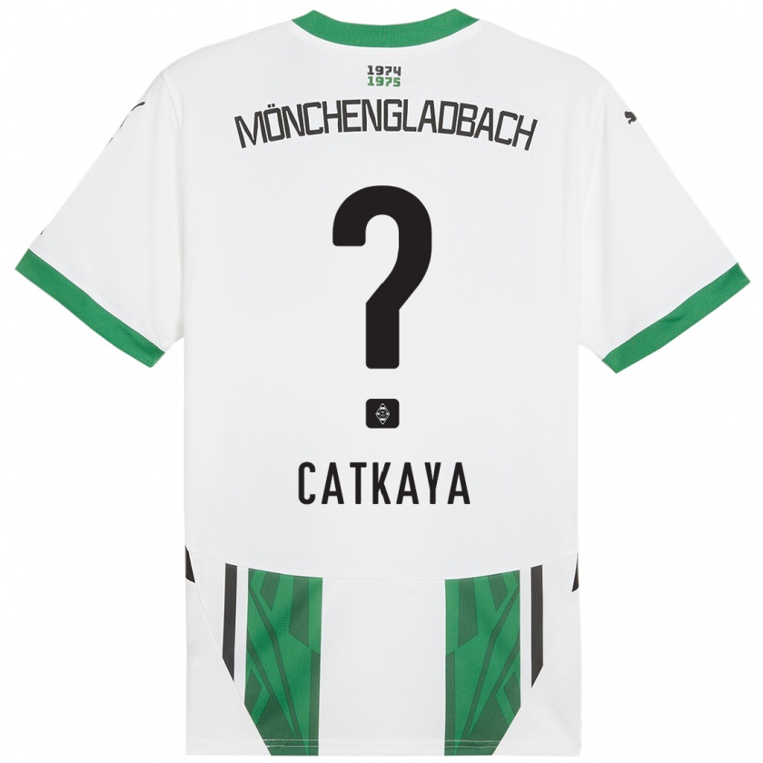 Kandiny Enfant Maillot Talha Catkaya #0 Blanc Vert Tenues Domicile 2024/25 T-Shirt