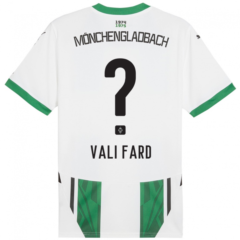 Kandiny Enfant Maillot Elias Vali Fard #0 Blanc Vert Tenues Domicile 2024/25 T-Shirt