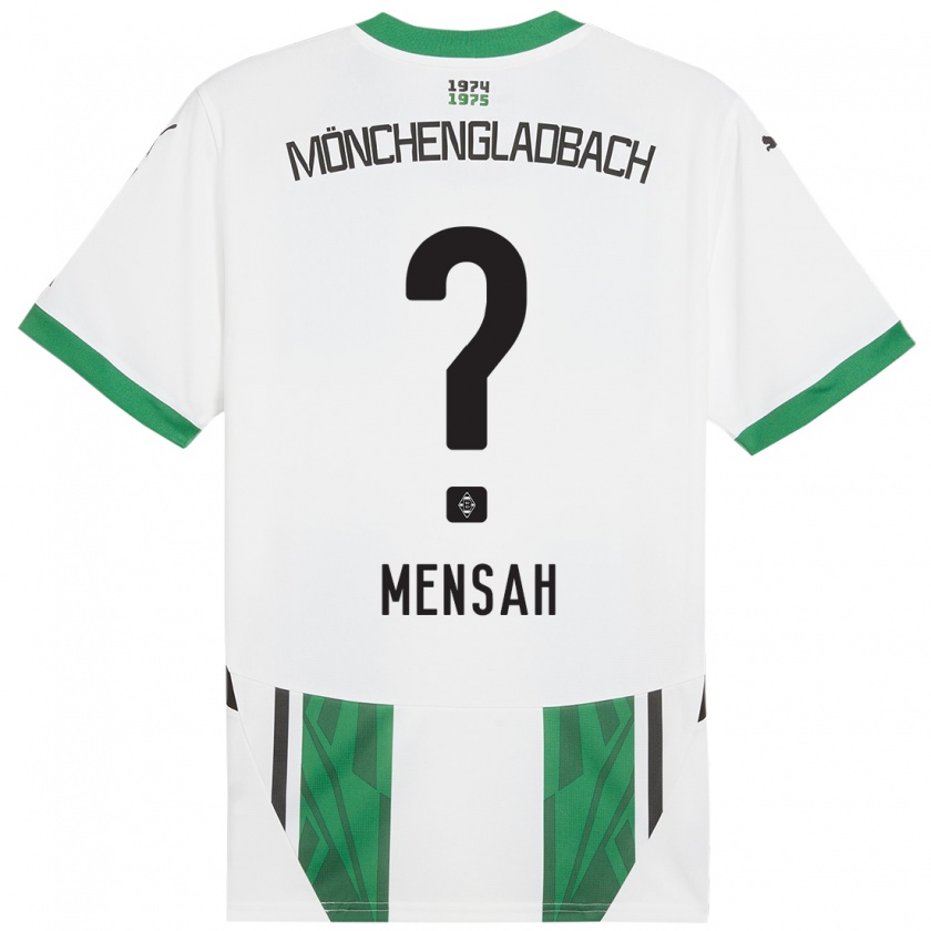 Kandiny Enfant Maillot Franklin Opoku-Mensah #0 Blanc Vert Tenues Domicile 2024/25 T-Shirt