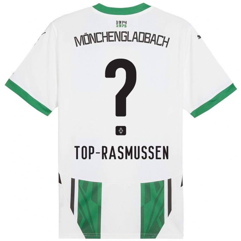 Kandiny Enfant Maillot Tristan Top-Rasmussen #0 Blanc Vert Tenues Domicile 2024/25 T-Shirt