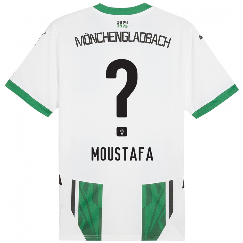 Kandiny Enfant Maillot Seif Moustafa #0 Blanc Vert Tenues Domicile 2024/25 T-Shirt