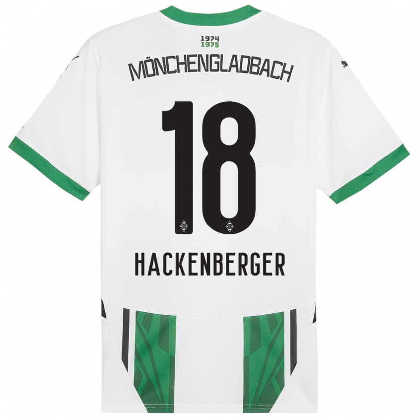 Kandiny Enfant Maillot Jessica Hackenberger #18 Blanc Vert Tenues Domicile 2024/25 T-Shirt