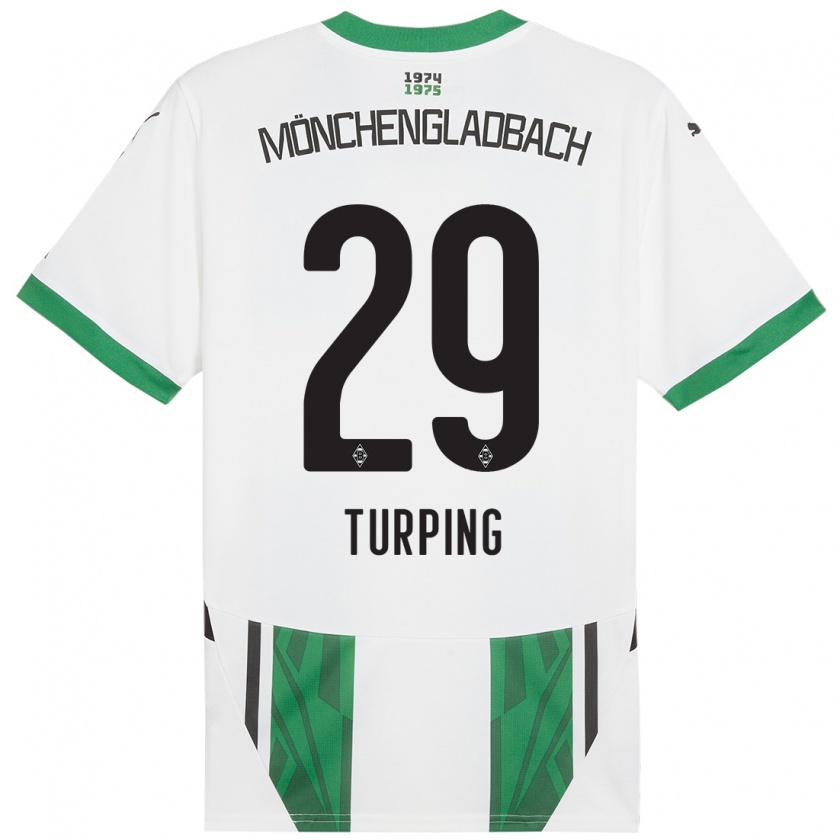 Kandiny Enfant Maillot Selim Turping #29 Blanc Vert Tenues Domicile 2024/25 T-Shirt