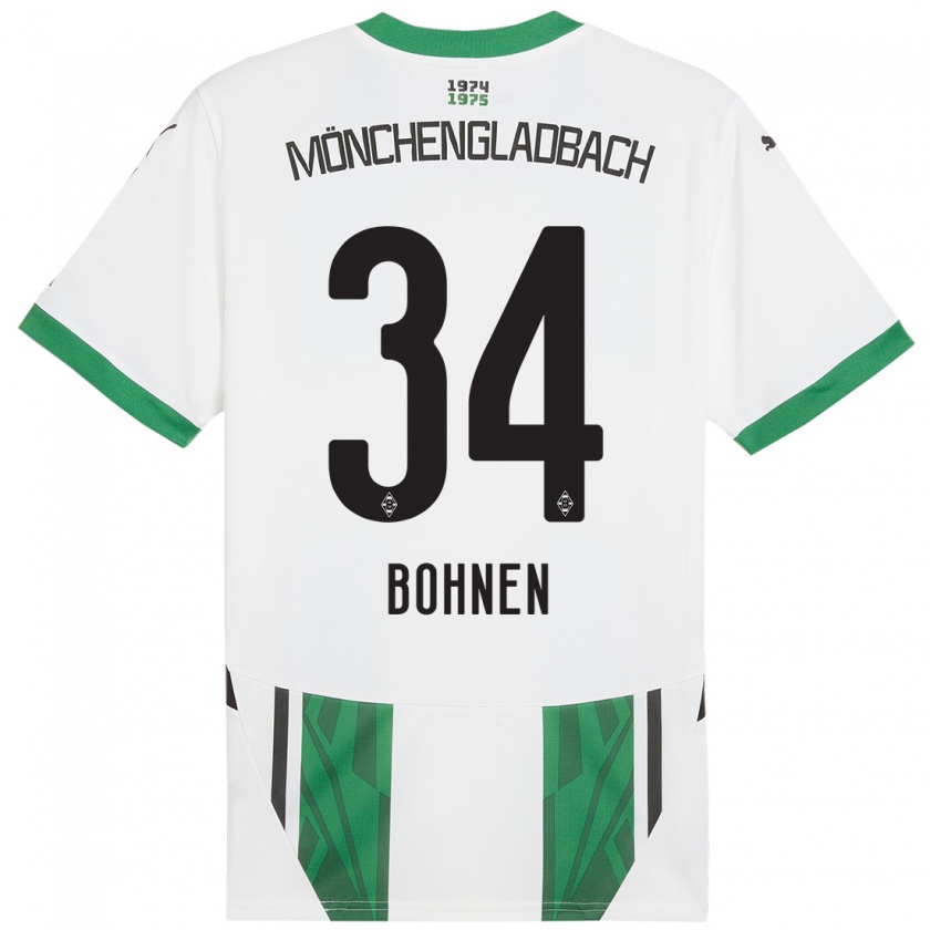 Kandiny Enfant Maillot Bohnen #34 Blanc Vert Tenues Domicile 2024/25 T-Shirt