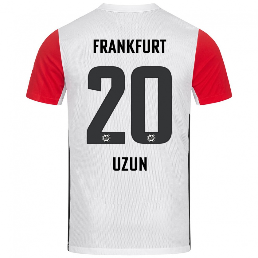 Kandiny Enfant Maillot Can Uzun #20 Blanc Rouge Tenues Domicile 2024/25 T-Shirt