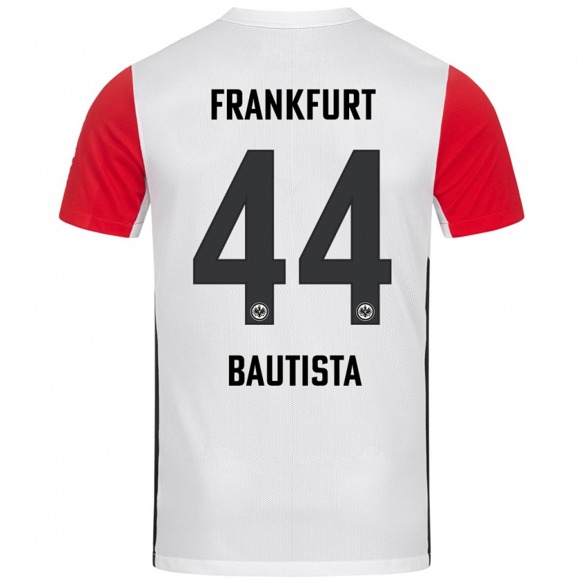 Kandiny Enfant Maillot Davis Bautista #44 Blanc Rouge Tenues Domicile 2024/25 T-Shirt