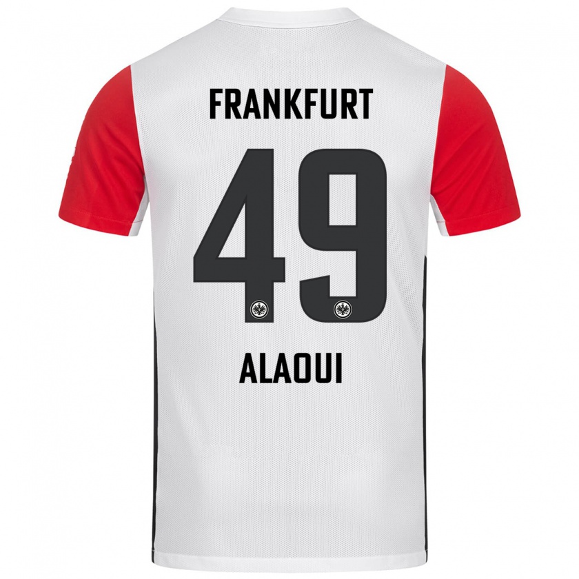 Kandiny Enfant Maillot Anas Alaoui #49 Blanc Rouge Tenues Domicile 2024/25 T-Shirt