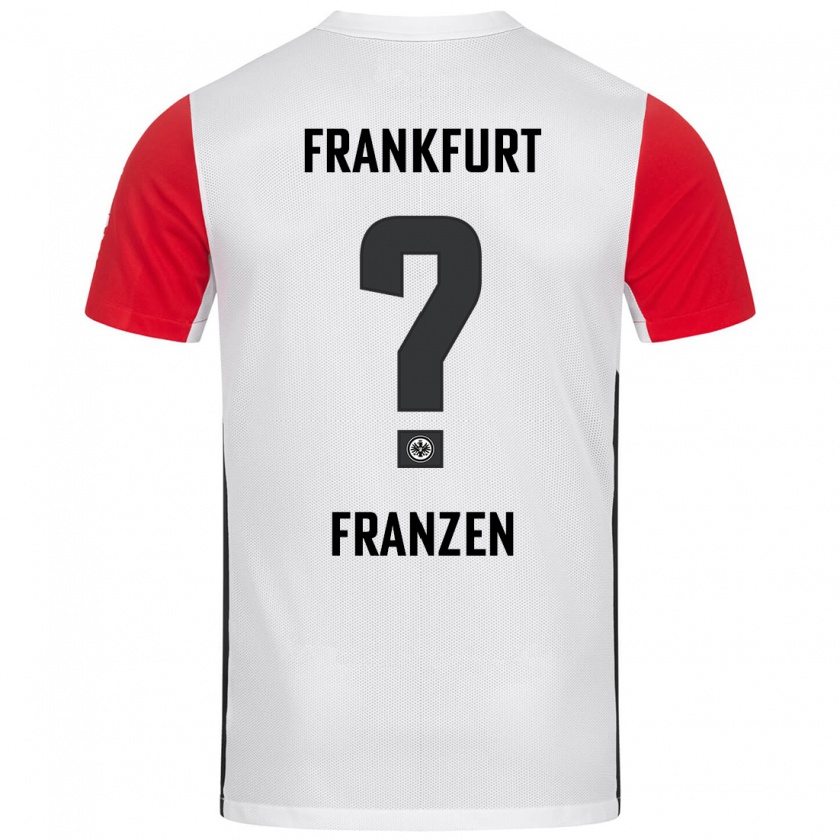 Kandiny Enfant Maillot Marlon Franzen #0 Blanc Rouge Tenues Domicile 2024/25 T-Shirt