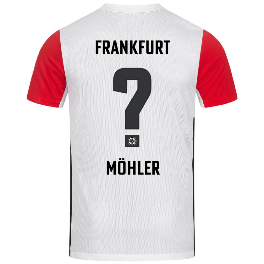 Kandiny Enfant Maillot Emil Möhler #0 Blanc Rouge Tenues Domicile 2024/25 T-Shirt