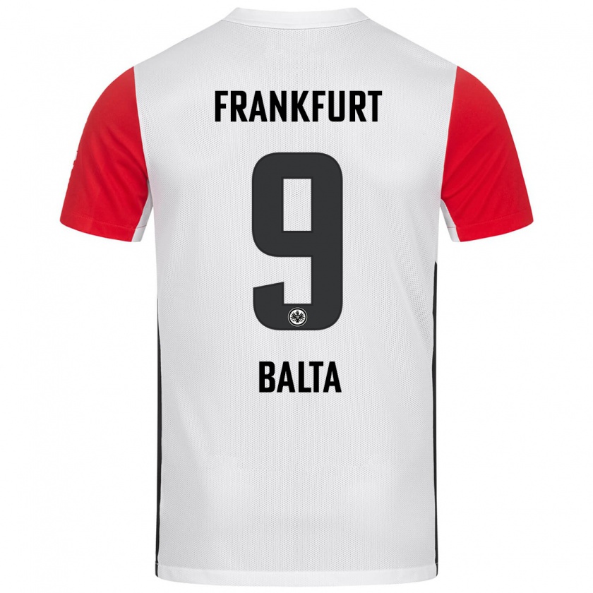 Kandiny Enfant Maillot Sahin Balta #9 Blanc Rouge Tenues Domicile 2024/25 T-Shirt