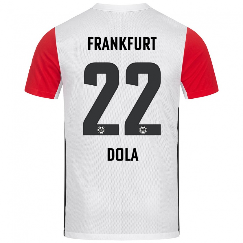 Kandiny Enfant Maillot Igor Dola #22 Blanc Rouge Tenues Domicile 2024/25 T-Shirt