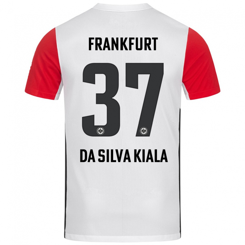 Kandiny Enfant Maillot Joel Da Silva Kiala #37 Blanc Rouge Tenues Domicile 2024/25 T-Shirt