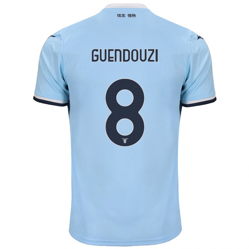 Kandiny Enfant Maillot Mattéo Guendouzi #8 Bleu Tenues Domicile 2024/25 T-Shirt