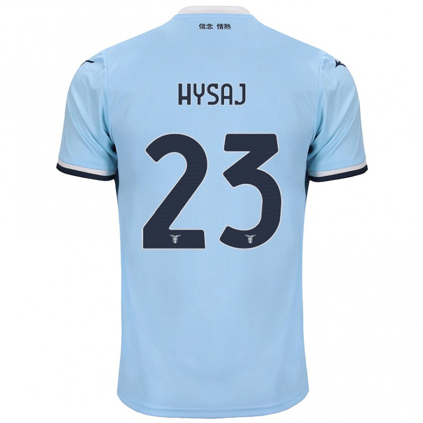 Kandiny Enfant Maillot Elseid Hysaj #23 Bleu Tenues Domicile 2024/25 T-Shirt