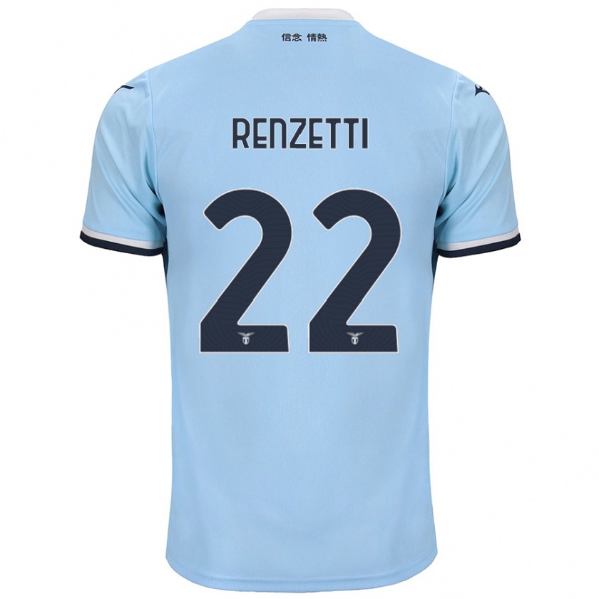 Kandiny Enfant Maillot Davide Renzetti #22 Bleu Tenues Domicile 2024/25 T-Shirt