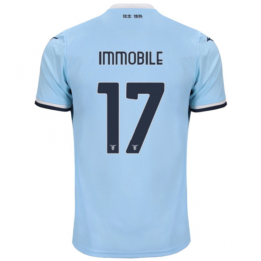 Kandiny Enfant Maillot Ciro Immobile #17 Bleu Tenues Domicile 2024/25 T-Shirt