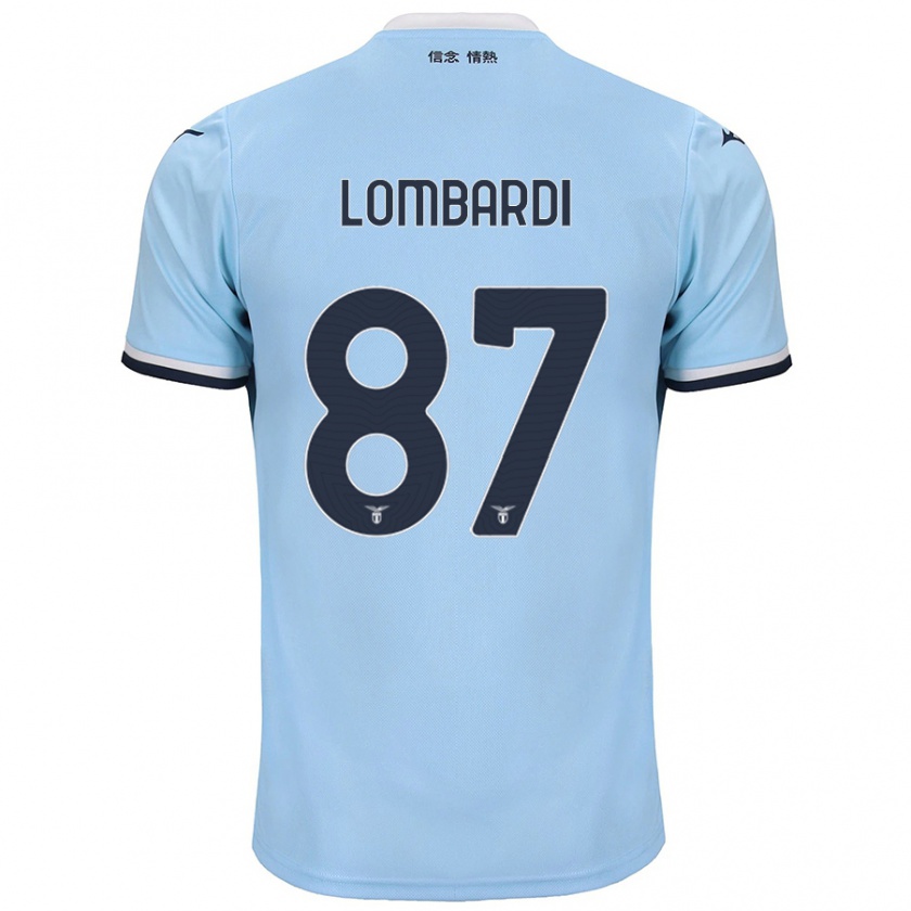 Kandiny Enfant Maillot Cristiano Lombardi #87 Bleu Tenues Domicile 2024/25 T-Shirt