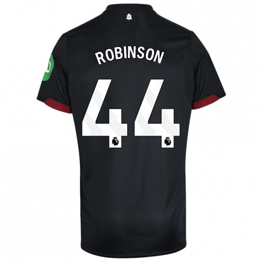 Kandiny Enfant Maillot Junior Robinson #44 Noir Blanc Tenues Extérieur 2024/25 T-Shirt