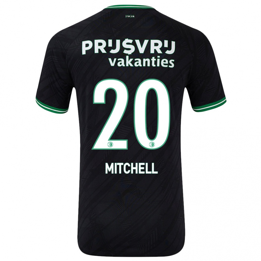 Kandiny Enfant Maillot Jeyland Mitchell #20 Noir Vert Tenues Extérieur 2024/25 T-Shirt