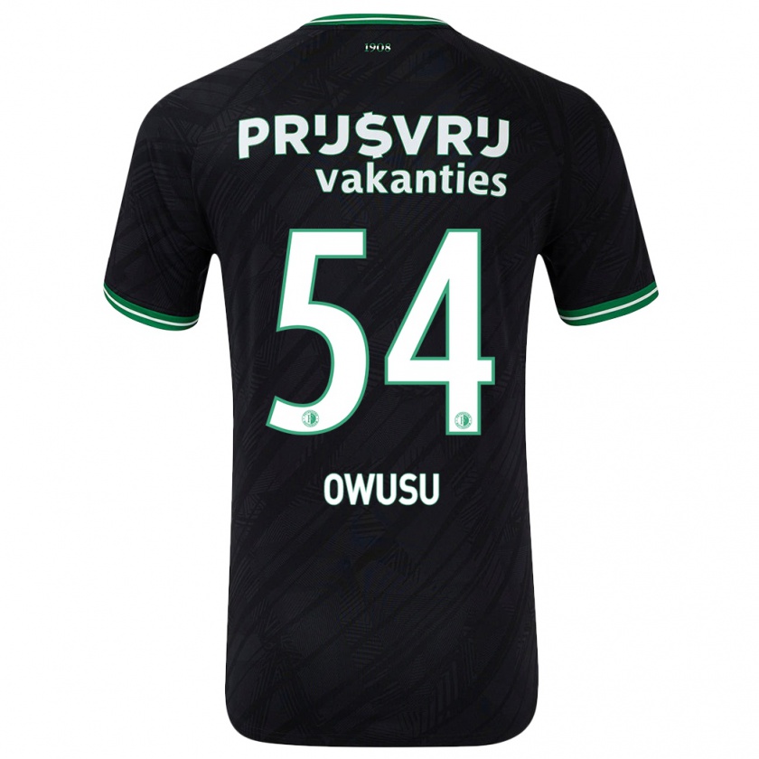 Kandiny Enfant Maillot Denzel Owusu #54 Noir Vert Tenues Extérieur 2024/25 T-Shirt