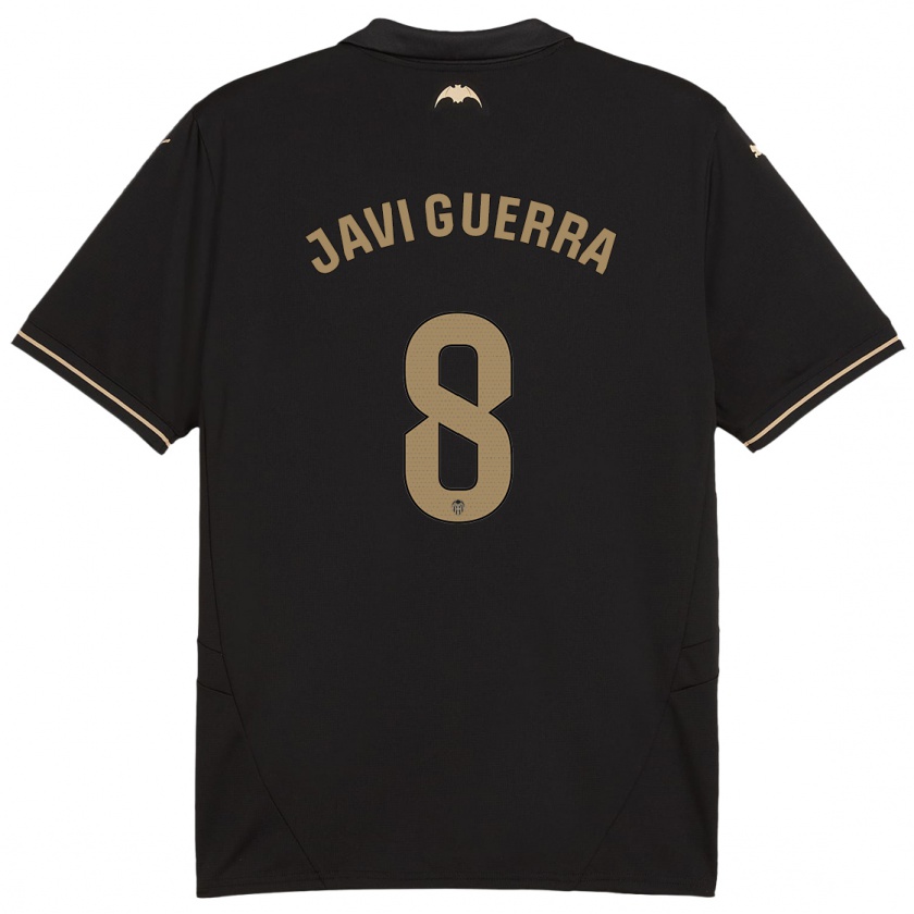 Kandiny Enfant Maillot Javi Guerra #8 Noir Tenues Extérieur 2024/25 T-Shirt