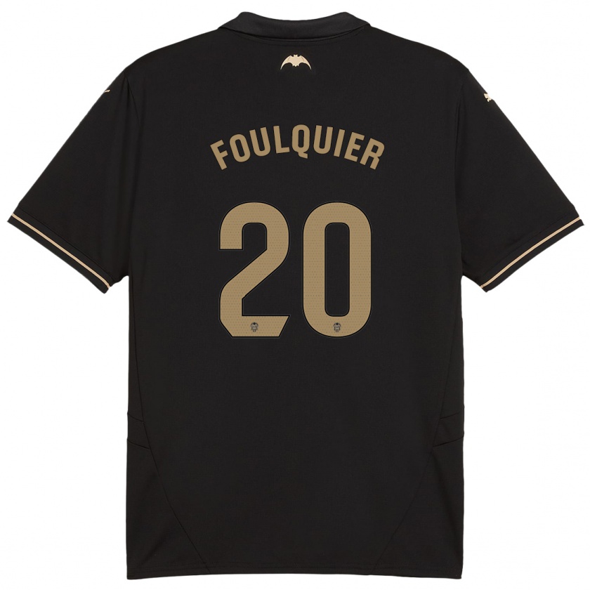 Kandiny Enfant Maillot Dimitri Foulquier #20 Noir Tenues Extérieur 2024/25 T-Shirt