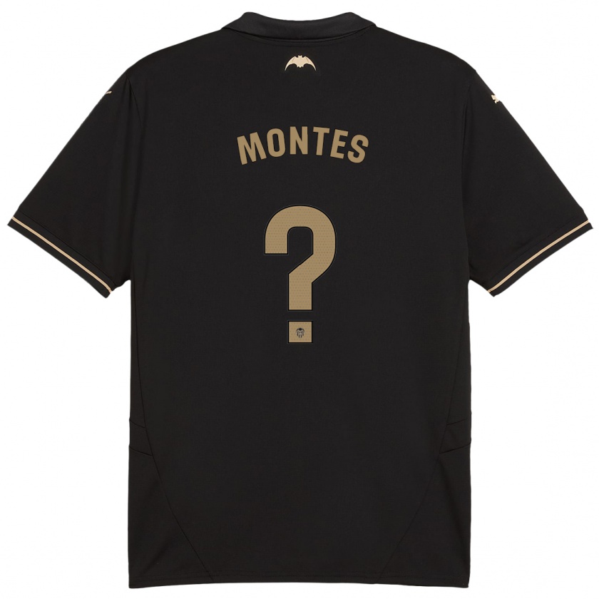 Kandiny Enfant Maillot Jan Montes #0 Noir Tenues Extérieur 2024/25 T-Shirt