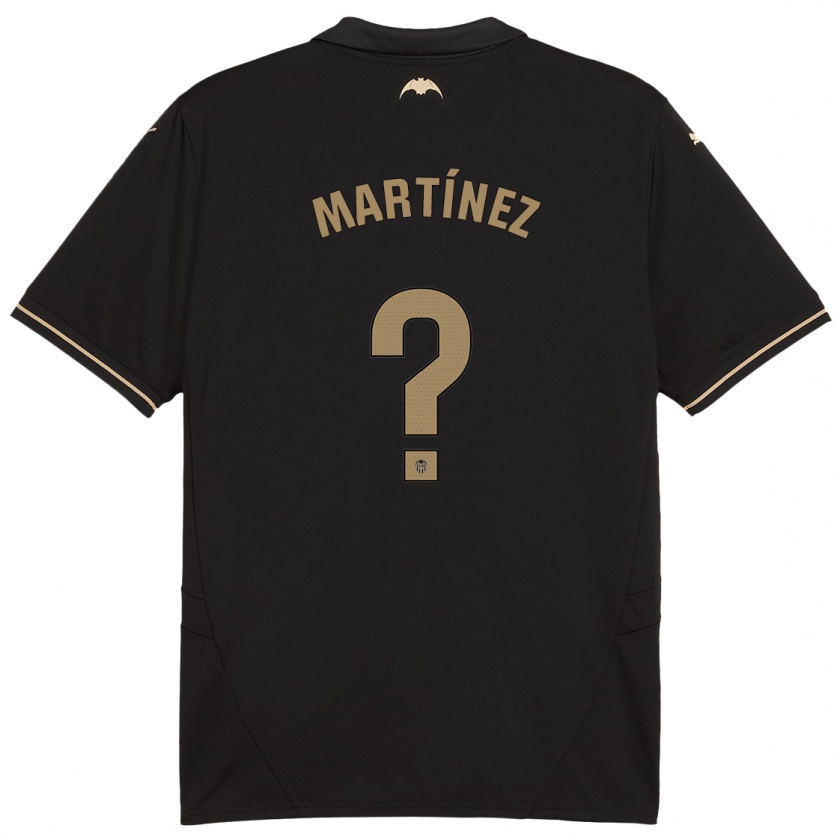 Kandiny Enfant Maillot David Martínez #0 Noir Tenues Extérieur 2024/25 T-Shirt