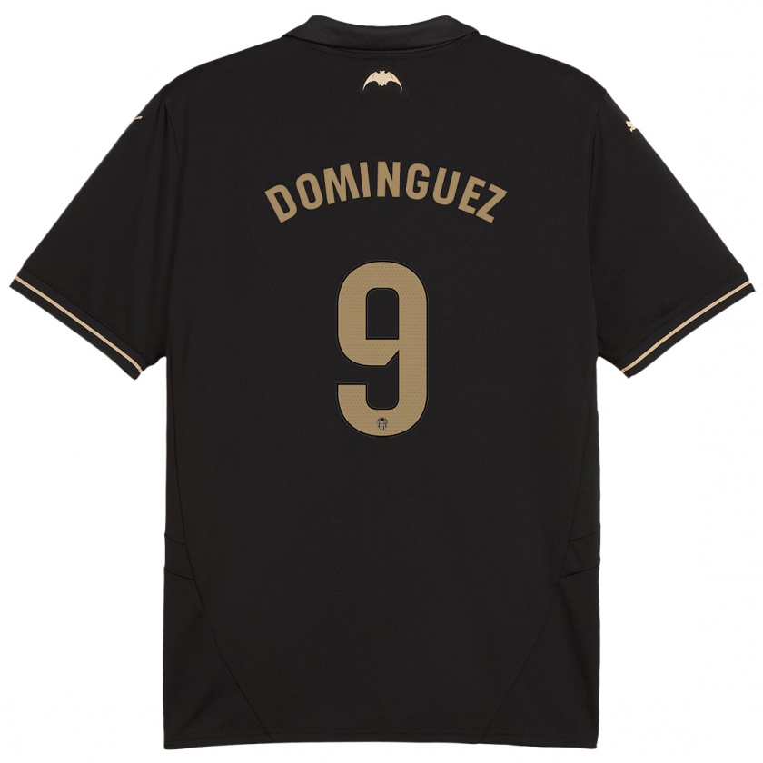 Kandiny Enfant Maillot Mario Dominguez #9 Noir Tenues Extérieur 2024/25 T-Shirt