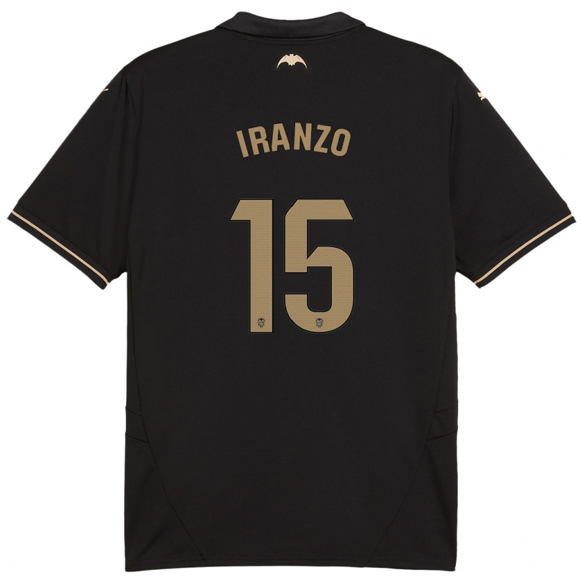 Kandiny Enfant Maillot Rubén Iranzo #15 Noir Tenues Extérieur 2024/25 T-Shirt