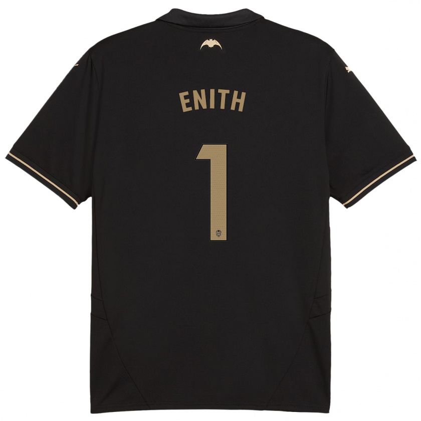 Kandiny Enfant Maillot Enith #1 Noir Tenues Extérieur 2024/25 T-Shirt