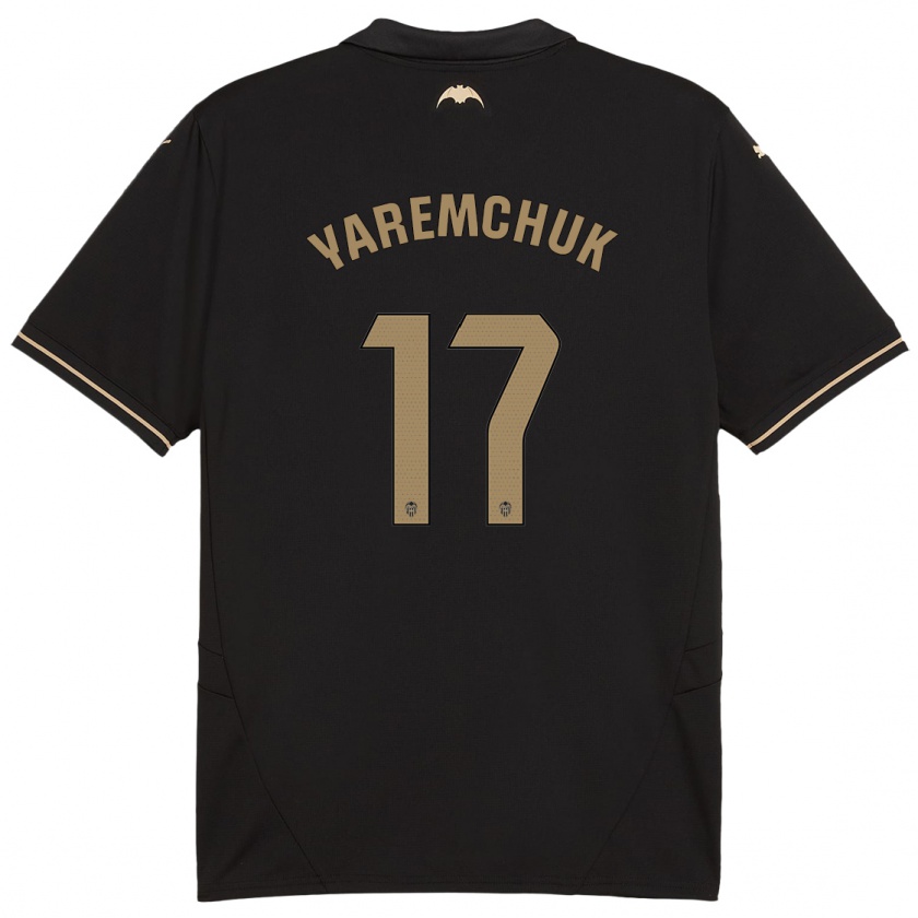 Kandiny Enfant Maillot Roman Yaremchuk #17 Noir Tenues Extérieur 2024/25 T-Shirt