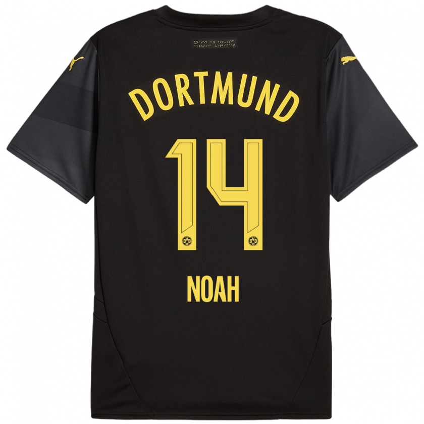 Kandiny Enfant Maillot Colin Noah Kleine-Bekel #14 Noir Jaune Tenues Extérieur 2024/25 T-Shirt