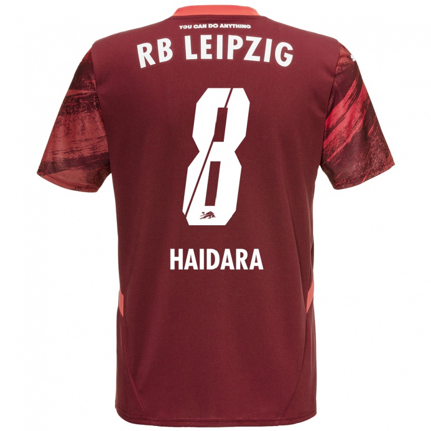 Kandiny Enfant Maillot Amadou Haidara #8 Bordeaux Tenues Extérieur 2024/25 T-Shirt