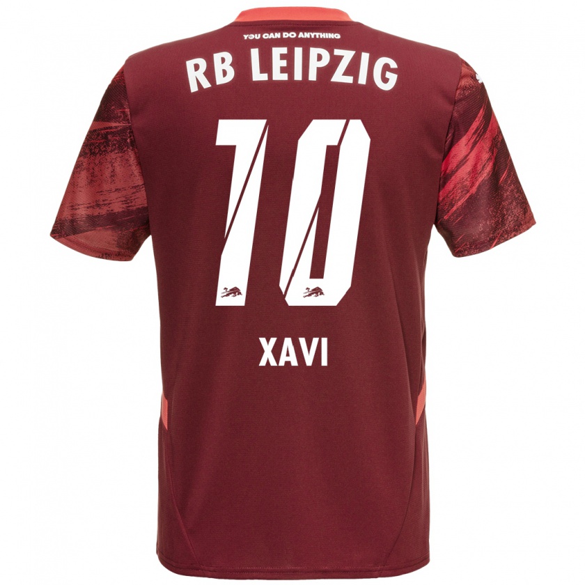 Kandiny Enfant Maillot Xavi Simons #10 Bordeaux Tenues Extérieur 2024/25 T-Shirt