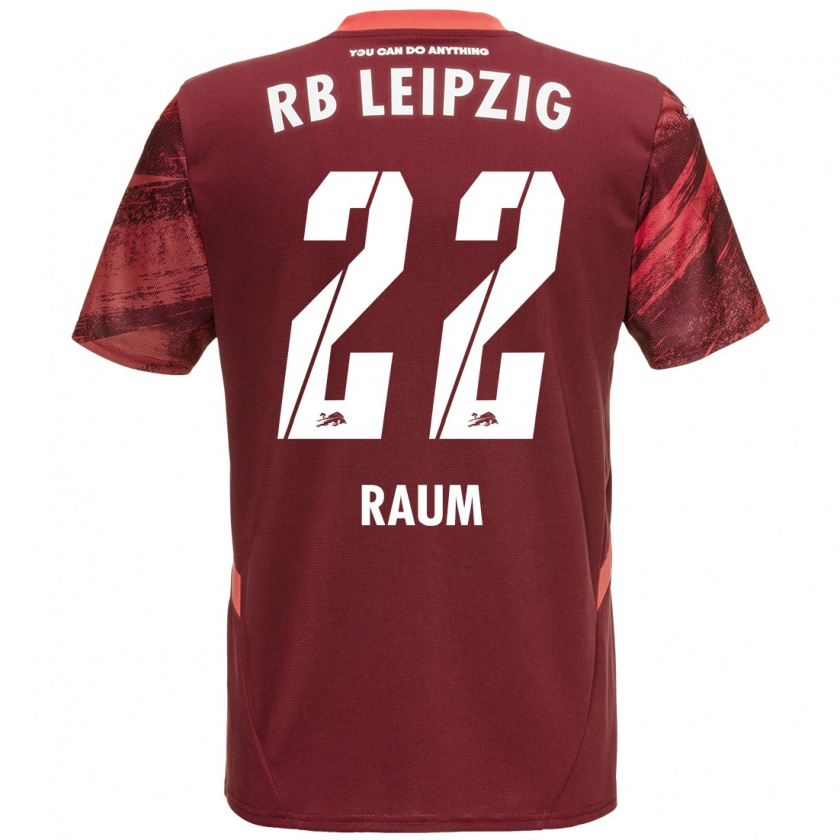 Kandiny Enfant Maillot David Raum #22 Bordeaux Tenues Extérieur 2024/25 T-Shirt