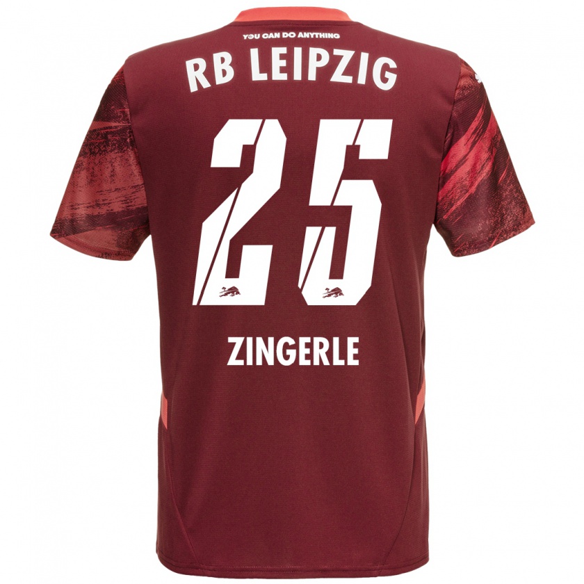 Kandiny Enfant Maillot Leopold Zingerle #25 Bordeaux Tenues Extérieur 2024/25 T-Shirt