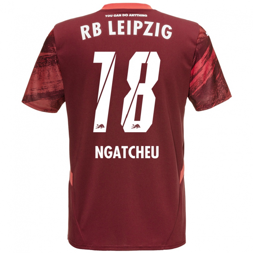 Kandiny Enfant Maillot Yohan Ngatcheu #18 Bordeaux Tenues Extérieur 2024/25 T-Shirt