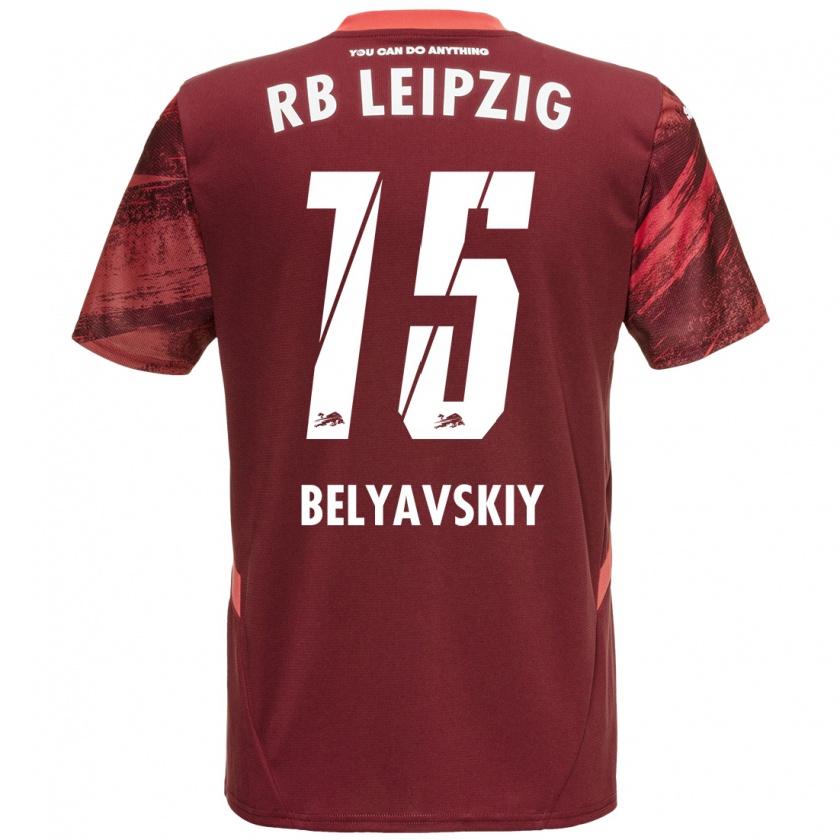 Kandiny Enfant Maillot David Belyavskiy #15 Bordeaux Tenues Extérieur 2024/25 T-Shirt