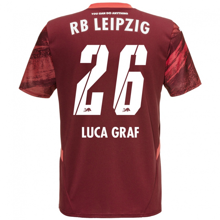 Kandiny Enfant Maillot Luca Marie Graf #26 Bordeaux Tenues Extérieur 2024/25 T-Shirt