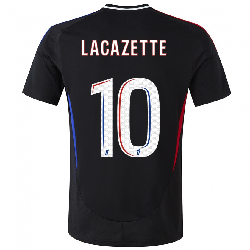 Kandiny Enfant Maillot Alexandre Lacazette #10 Noir Tenues Extérieur 2024/25 T-Shirt