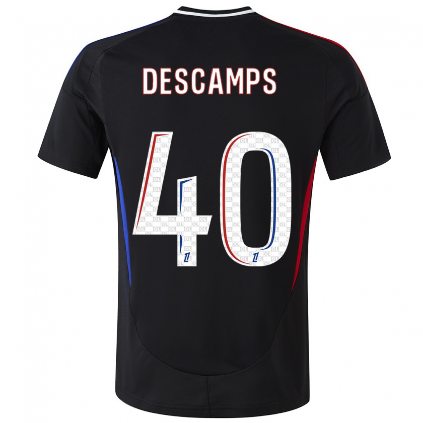 Kandiny Enfant Maillot Rémy Descamps #40 Noir Tenues Extérieur 2024/25 T-Shirt