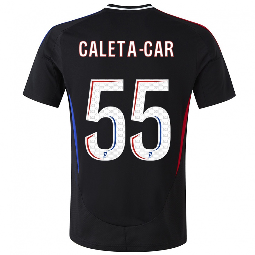 Kandiny Enfant Maillot Duje Caleta-Car #55 Noir Tenues Extérieur 2024/25 T-Shirt