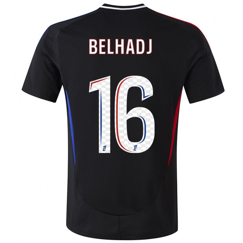 Kandiny Enfant Maillot Féerine Belhadj #16 Noir Tenues Extérieur 2024/25 T-Shirt