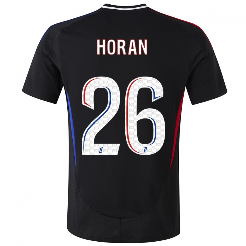 Kandiny Enfant Maillot Lindsey Horan #26 Noir Tenues Extérieur 2024/25 T-Shirt