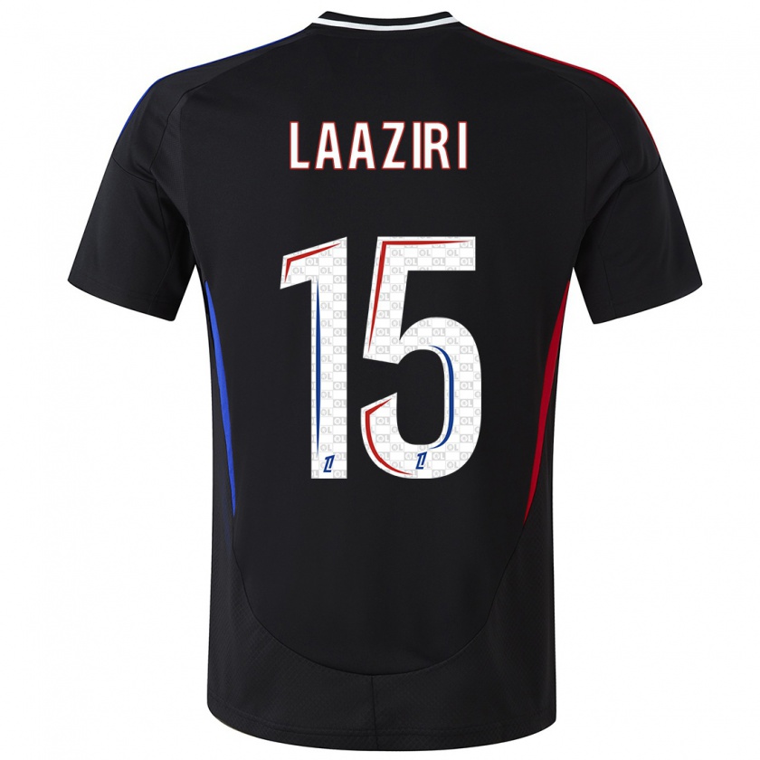 Kandiny Enfant Maillot Achraf Laâziri #15 Noir Tenues Extérieur 2024/25 T-Shirt