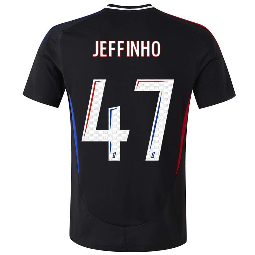 Kandiny Enfant Maillot Jeffinho #47 Noir Tenues Extérieur 2024/25 T-Shirt