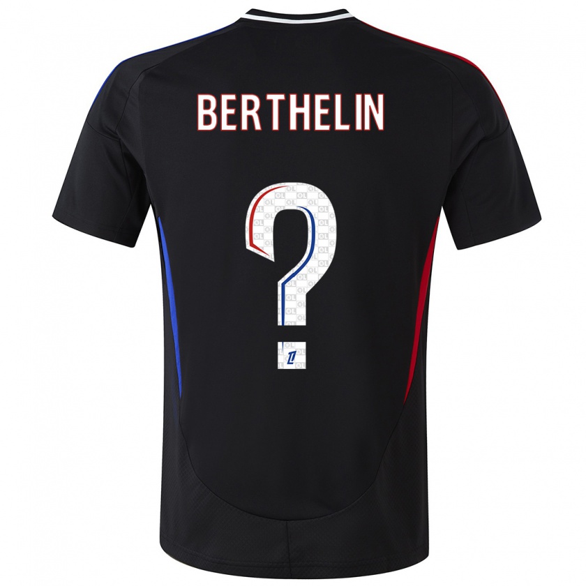 Kandiny Enfant Maillot Romain Berthelin #0 Noir Tenues Extérieur 2024/25 T-Shirt