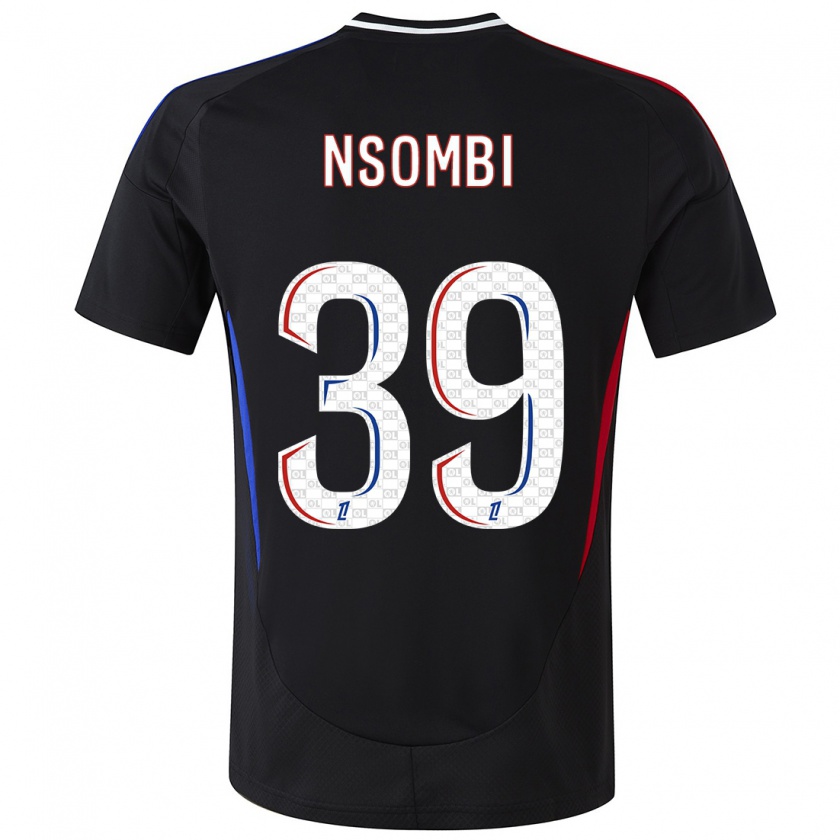 Kandiny Enfant Maillot Gael Nsombi #39 Noir Tenues Extérieur 2024/25 T-Shirt