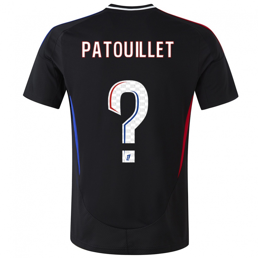 Kandiny Enfant Maillot Mathieu Patouillet #0 Noir Tenues Extérieur 2024/25 T-Shirt